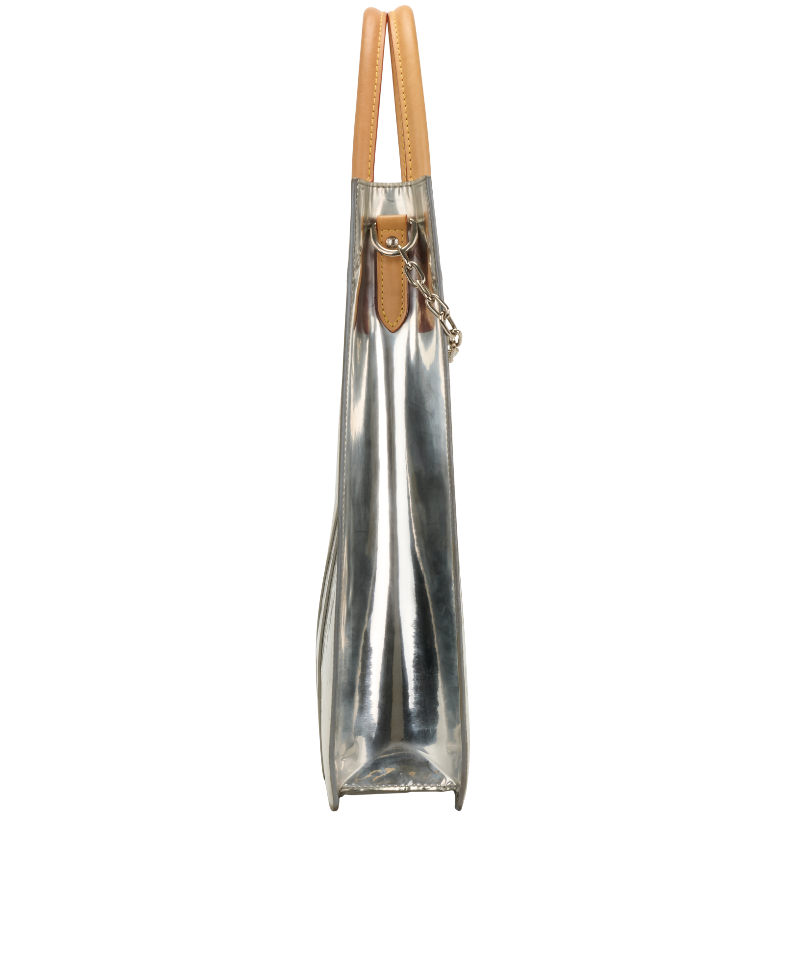 Miroir Sac Plat, &pound;1,200, Handbags, Silver, Patent Leather, Side view